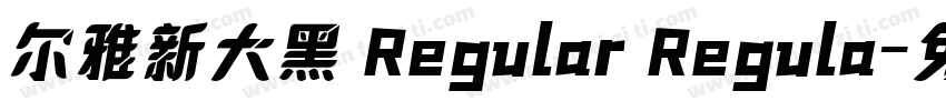 尔雅新大黑 Regular Regula字体转换